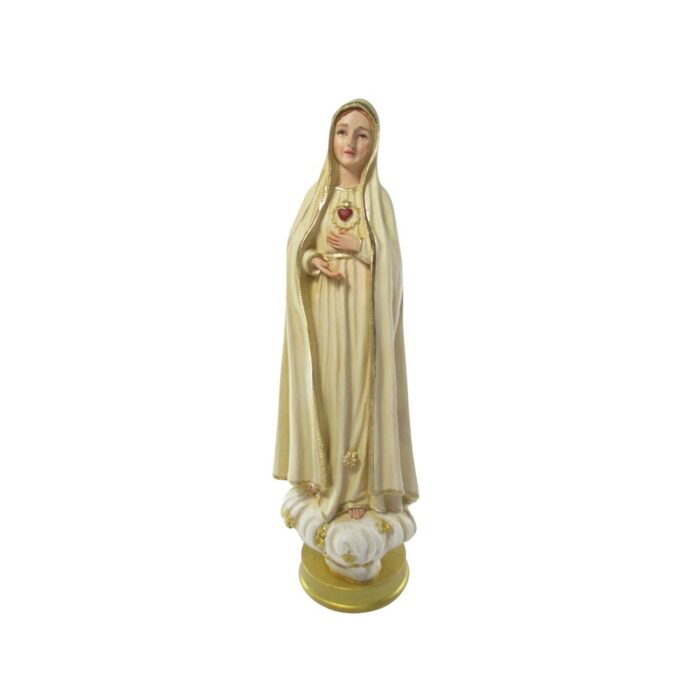 Figura virgen de Fátima bicolor