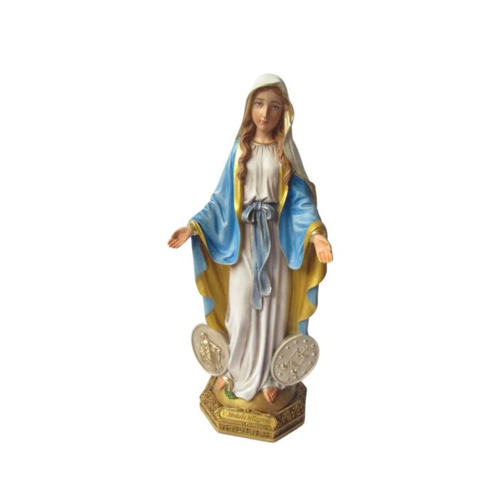 Figura Virgen Medalla Milagrosa Color 22 CM