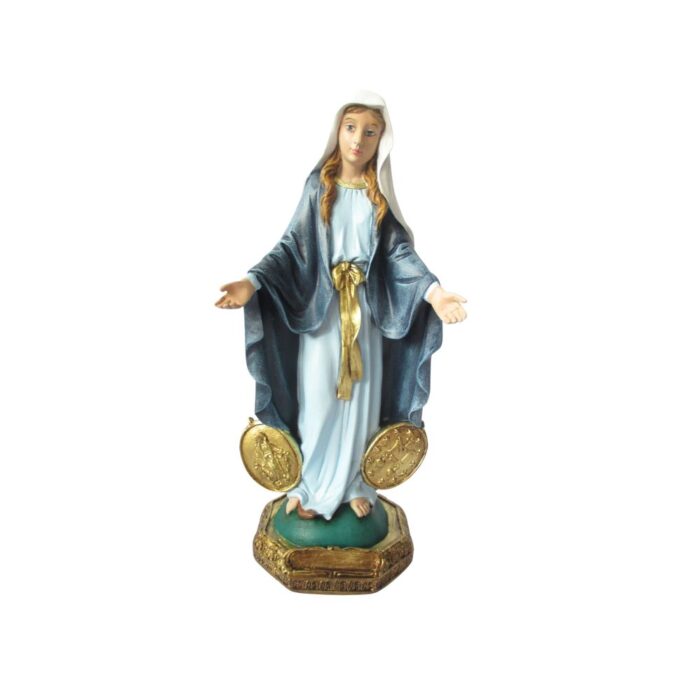 Figura Virgen Medalla Milagrosa Color 22 CM