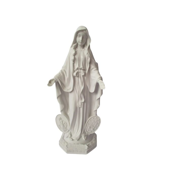 Figura Virgen Medalla Milagrosa Blanco 30 CM